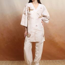 Vishudh Women Printed Regular Kurta with Trousers-picture-17