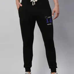 Joven Men Black Solid Slim-Fit Joggers-picture-15