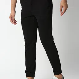 Thomas Scott Men Black Solid Joggers Trousers image 3