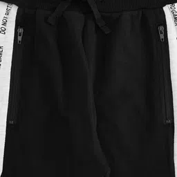 Pantaloons Junior Boys Black Solid Pure Cotton Joggers image 4