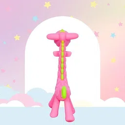 trendfuse Giraffe Shape Food Grade/BPA Free Silicone Teething Baby Teether/Toy/Teething Teether image 4