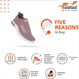 footox Trendy Sports Running Shoes For Women image 3