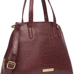 caprese Basil Satchel Medium Cherry Red Shoulder Bag for Women Messenger Bag image 4