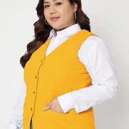 brinns Solid Women Waistcoat image 3