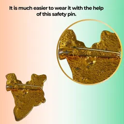 salvusappsolutions Metal Indian Flag Badge with Stone Work For Men & Wome (Multicolor_1.5x1.5 inch) Brooch image 4