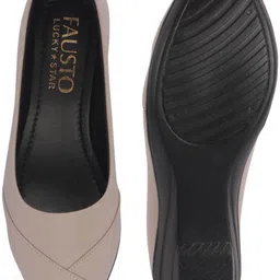 fausto Wedge Heel Slip-On Ballerina Shoes|Elegant Work Flats|Formal Shoes Slip On For Women image 2