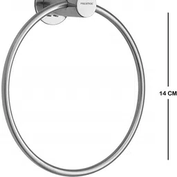 prestige Premium Quality round Shape Ring set of 2 Silver Towel Holder image 4
