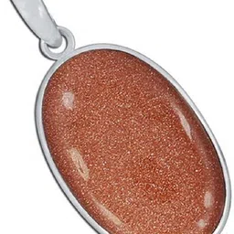 numeroastro Natural & Original Sun Sitara | Gold Stone Gemstone Pendant In Pure Silver With Lab Certificate (7-7.5 Ct Approx) (1 Pc) Crystal Stone, Silver Pendant image 2