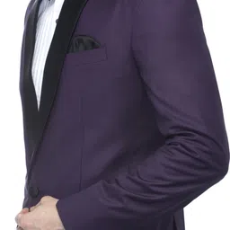 favoroski Men Solid Single Breasted Party Blazer image 3