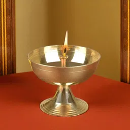 ani divine Classic Brass 2 Inch Big Paro Pyali Diya Akhand Deep for Diwali, Navratri Brass Table Diya-picture-20