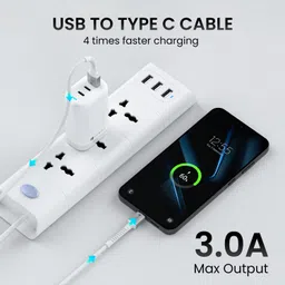 Portronics USB Type C Cable 3 A 2 m Konnect X Nylon Braided Fast Charging and Data Sync image 5