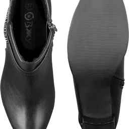 yuvrato baxi Elegant High Ankle Zipper Boots with Decorative Buckle and Fashion Trend Slip On For Women image 4