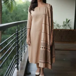 gosriki Women Viscose Rayon Kurta Pant Dupatta Set image 5