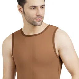 lymphacure Short Compression Vest|Back Velcro Closure |Gynecomastia Vest |Tomboy Binder Men Compression image 4