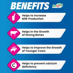 refit animal care Triple Strenght Liquid Calcium For Cow, Cattle, Goat & Farm Animals, Doodhflow Pet Health Supplements image 2