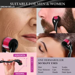 dream bella Derma Roller For Beard Growth 0.5mm Boosts Beard Texture And Shine Strips image 5