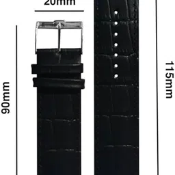 LUBA HIMT croco design leather strap for branded watches replacement band 18mm 22 mm Genuine Leather Watch Strap image 2