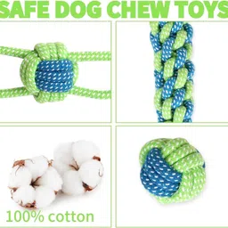 youhavedeal Chew Toys Dog Teething Training,Interactive Playing Toy,Dog Rope Toys for Pet Cotton, Polyester, Rubber Bone, Bone, Chew Toy, Tough Toy, Training Aid, Tug Toy For Dog image 4