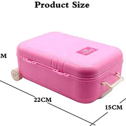 nickspool 2 in 1 Cosmetic Makeup Palette and Nail Art Kit for Kids Trolly Bag image 4