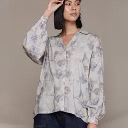 roadster Women Regular Fit Printed Spread Collar Casual Shirt-picture-12