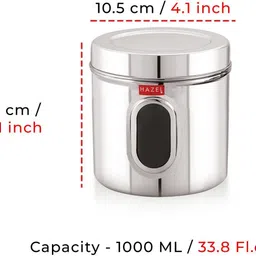 hazel Stainless Steel Utility Container - 1000 ml image 4