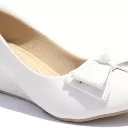 turmook Classic Wedge Heel Pumps Pointed Toe Slip On Bellies For Women image 2