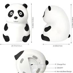 wbd Cute Panda Silicon Night Lamp USB Rechargeable 7 Color Changing For Kids Night Lamp image 3