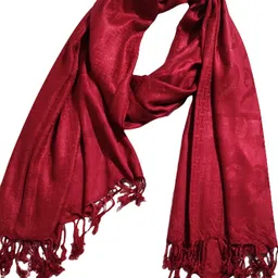 Self Design Viscose Women Maroon Stole-image-5
