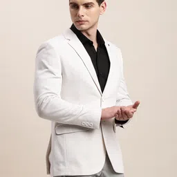 turtle Men Solid Single Breasted Casual Blazer image 4