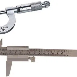 parshv Vernier Calliper 6" [150mm] I.M.E. Type & Micrometer Screw gauge 0-25mm least count 0.01mm S.S. thread both in Black plastic box. [Combo of 2 @ Cheapest rates] Micrometer Caliper-picture-14