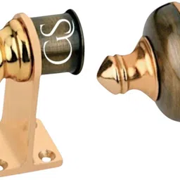 ghar sajaawat Multicolor Rod Rail Bracket, Curtain Knobs Metal image 2