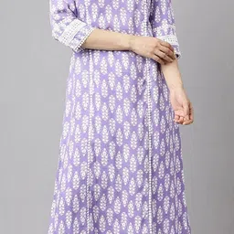 ethnic lady Women Printed Viscose Rayon Straight Kurta image 2