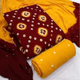 winssutra Unstitched Pure Cotton Kurta & Churidar Material Self Design image 2