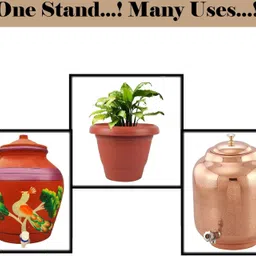 sarvatr Matka Kitchen Rack Heavy Stainless Steel Matka Stand/Pot Stand Steel image 5