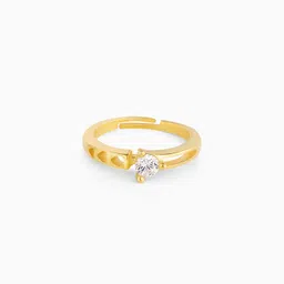 Sterling Silver Zircon Gold Plated Ring-image-86