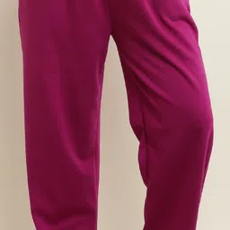the unicharm Women Solid Purple Track Pants image 4