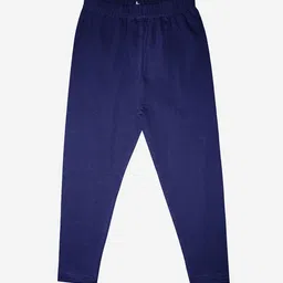 KiddoPanti Girls Navy Blue Solid Ankle Length Lycra Legging-picture-53