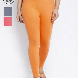 Jinfo Women Cotton Ankle Length Leggings Pack of 3-picture-23