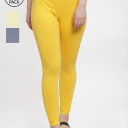 Jinfo Women Pack of 3 Solid Ankle Length Leggings-picture-19