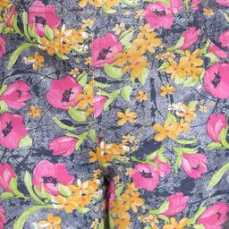 StyleStone Girls Grey & Pink Floral Printed Cotton Jegging image 5