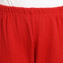 V-Mart Girls Self Designed High-Rise Knitted Cotton Trousers image 2