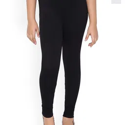 FRENCH KLEIDER Girls Pack Of 2 Pure Cotton Churidar Length Leggings-picture-22
