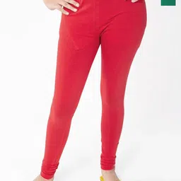 FRENCH KLEIDER Girls Pack Of 2 Pure Cotton Churidar Length Leggings image 1