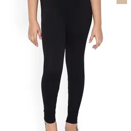 FRENCH KLEIDER Girls Pack Of 2 Pure Cotton Churidar Length Leggings-picture-19