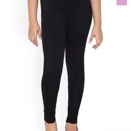 FRENCH KLEIDER Girls Pack Of 2 Pure Cotton Churidar Length Leggings-image-33