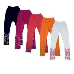 IndiWeaves Girls Pack of 5 Printed Leggings-picture-10
