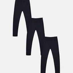 KiddoPanti Girls Pack Of 3 Ankle-Length Leggings-image-19