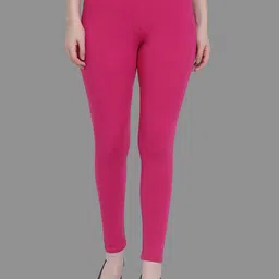 SPIFFY Women Magenta Solid Ankle Length Leggings-image-99
