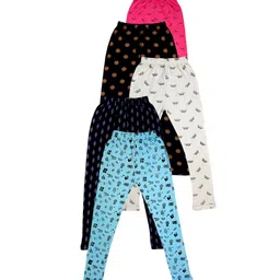 IndiWeaves Girls Pack Of 5 Allover Printed Ankle Length Pure Cotton Leggings-picture-32