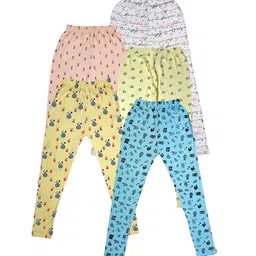 IndiWeaves Girls Pack Of 5 Allover Printed Ankle Length Pure Cotton Leggings-picture-14